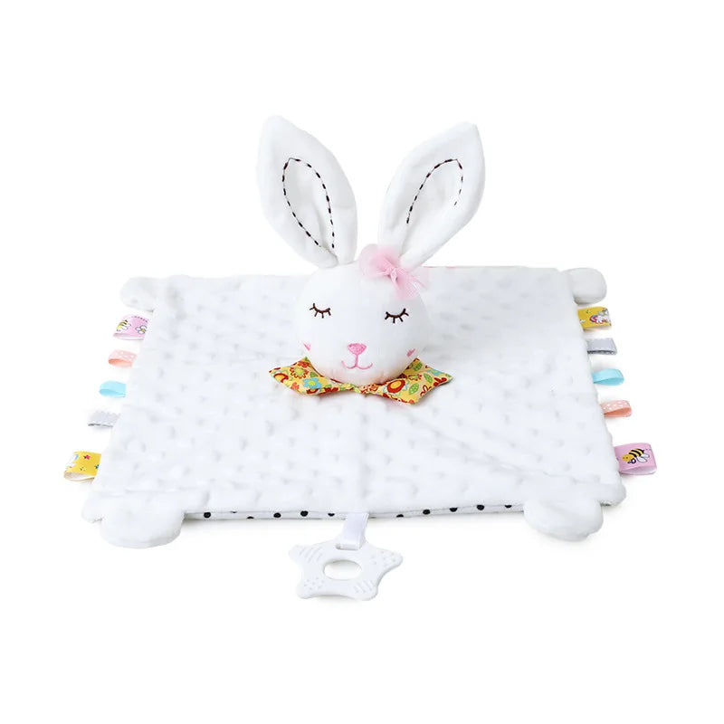 New Soft Appease Towel Baby Rattle Animals Toys Soothe Reassure Sleeping Blankie Towel Lathe Hanging Educational Toddler Toys