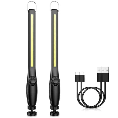 1-10pcs COB LED Flashlight Magnetic Work Light USB Rechargeable Torch Portable Lantern Inspection Light Camping Car Repair Lamp