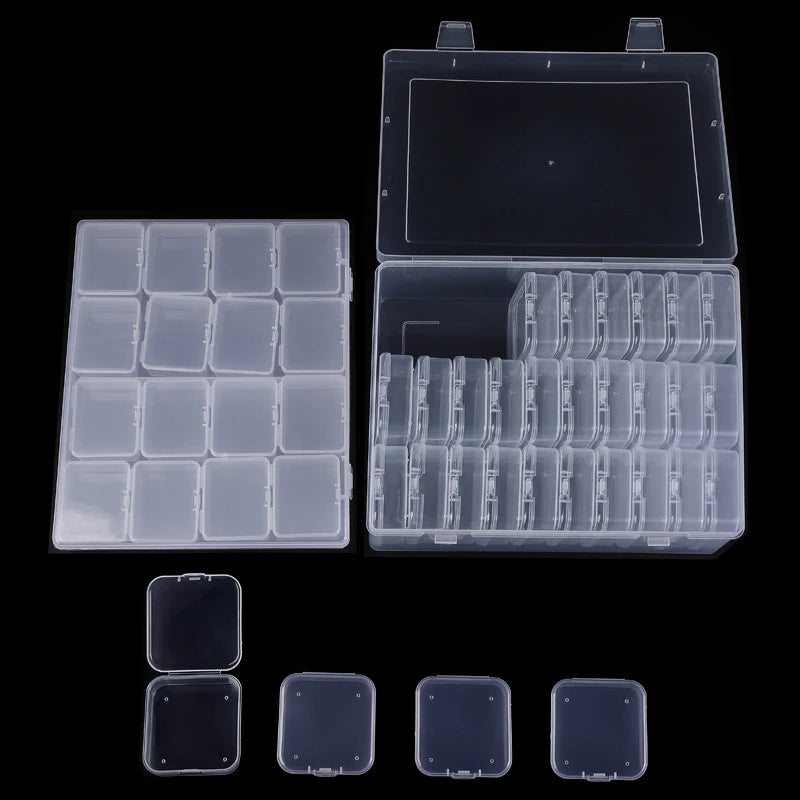 Bead Organizer Box 30Pcs Small Clear Plastic Bead Storage Containers with Hinged Lid for Storage of Small Items Crafts Jewelry