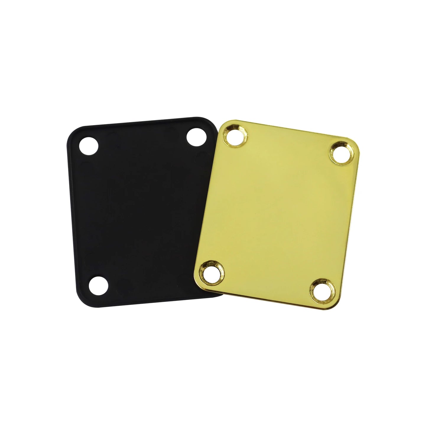 1Set  Bass Guitar Neck Plate,Electric Guitar Neck Joint Connecting Strengthen Plate with Plastic Back Plate & Mounting Screws