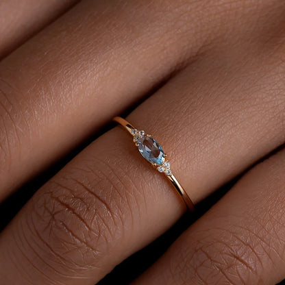 Vintage Trend Oval Set Zirconia Women's Ring Niche Personalized Creative Holiday Party Jewelry Accessories Gifts
