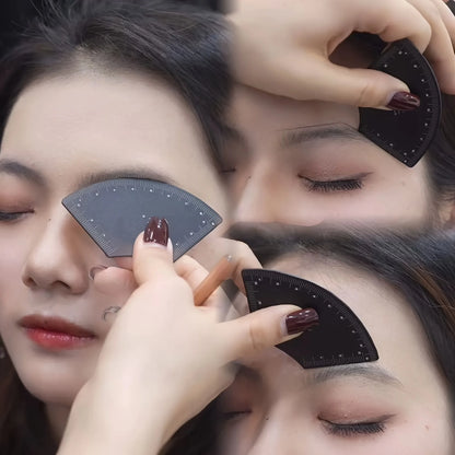 1PC Eyebrow Stencil Kit - Multi-Style Templates with 3-Point Measuring Ruler, Precise Shaping Tool for Microblading & Makeup