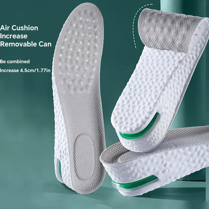 1Pair Height Increase Insole for Feet Sports Air Insoles Comfort Plantar Fasciitis Shoes Inserts Shock Absorbing Shoe Pads
