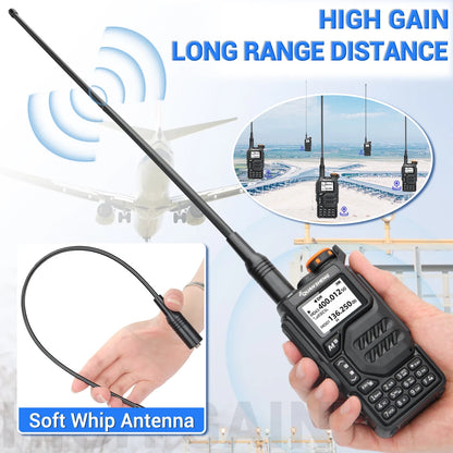 AM-771 Air Band SMA-Female Antenna 108-136MHz for Quansheng UV K5 (8) K6 Baofeng UV 5RH 21 PRO V2 UV-98 Walkie Talkie Ham Radio