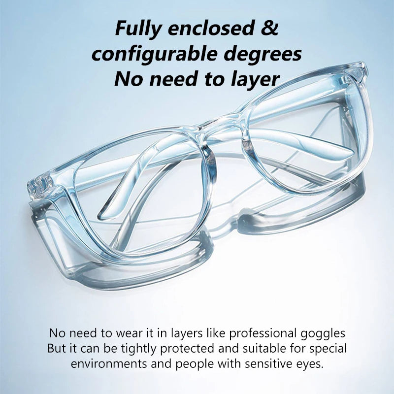 SEAMETAL Anti Blue Light Glasses Lightweight PC Frames Square Clear Lens Glasses Anti Pollen Safety Goggles Eyewear Accessories