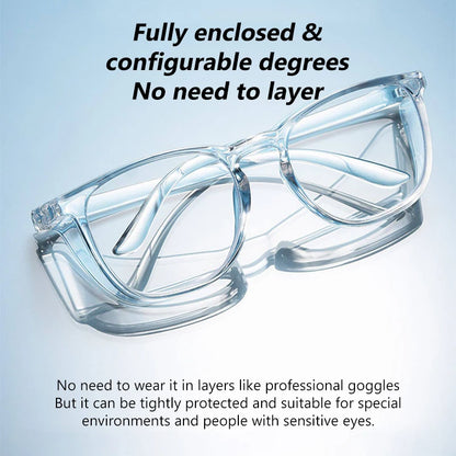SEAMETAL Anti Blue Light Glasses Lightweight PC Frames Square Clear Lens Glasses Anti Pollen Safety Goggles Eyewear Accessories