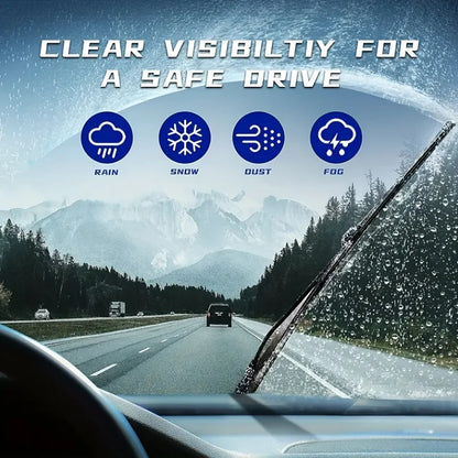 For Nissan Micra K12 2002-2010 Car Wiper U-type Soft Rubber Boneless Wiper HD Quiet Durable Automotive Wiper 21"+18"