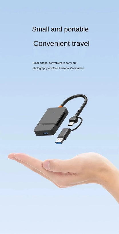 USB C 8-in-1 Card Reader Multi-functional Card Reader Support  SD/TF/CF/MS Card Read 5Gbps Write Read U Disk Flash Card Adapter