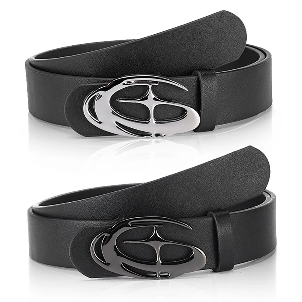 Fashion And Creative Geometric Alloy Pin Buckle Belt Simple Men's Casual Belt Individual Men's Birthday Gift Wholesale