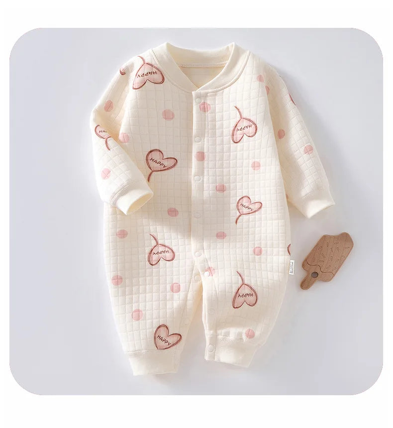 3 Layers Newborn Jumpsuit Cotton Bear Bunny Cartoon Baby Romper Autumn Winter Toddler Outfit Infant Onesie Kids Boy Girl Clothes