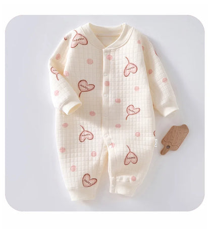 3 Layers Newborn Jumpsuit Cotton Bear Bunny Cartoon Baby Romper Autumn Winter Toddler Outfit Infant Onesie Kids Boy Girl Clothes