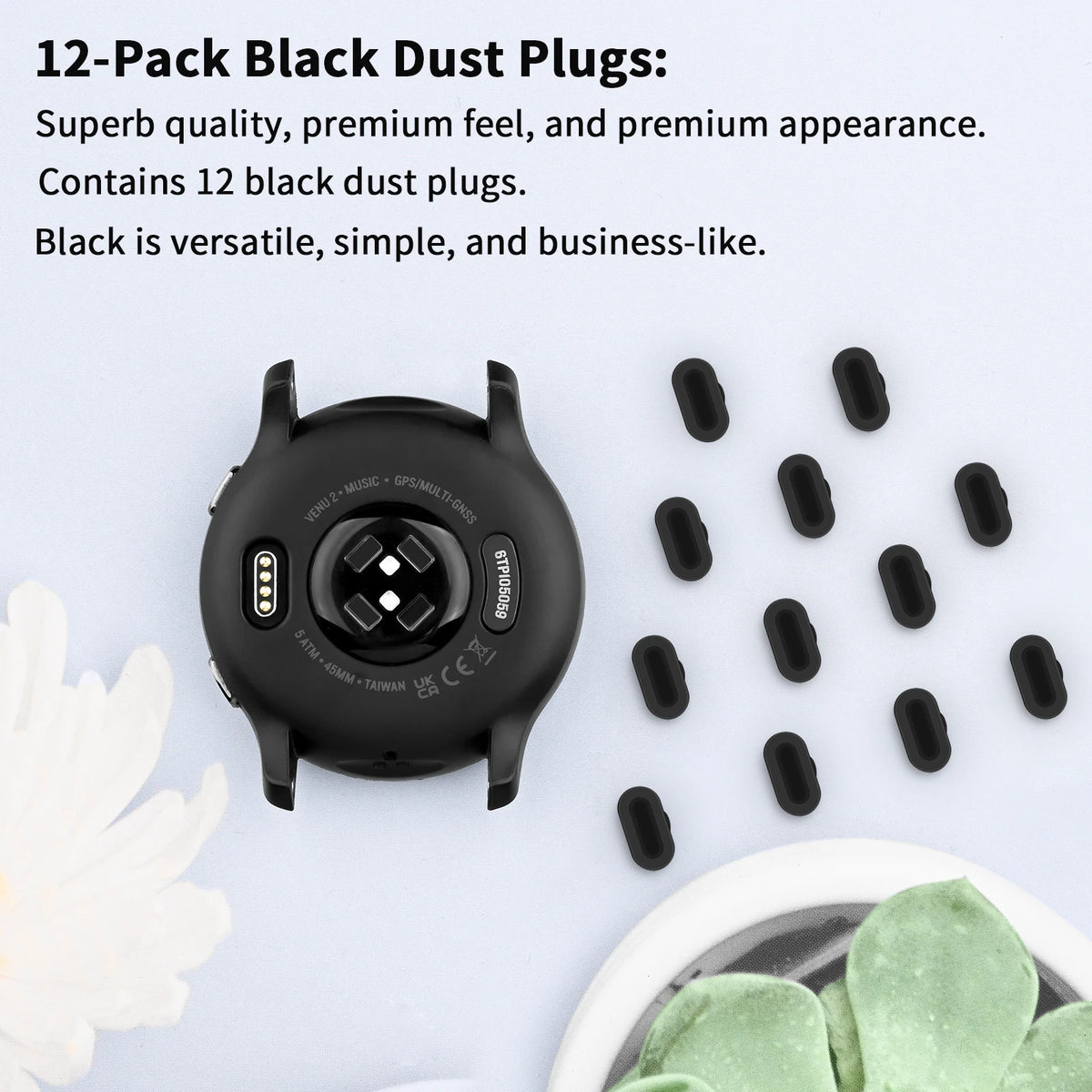 Charger Port Dustproof Plug Cover Cap For for Garmin Forerunner 955 945 265 645 965 Fenix 7 S 7X 6 6S 6X 5 Vivoactive 3 4 5 Case