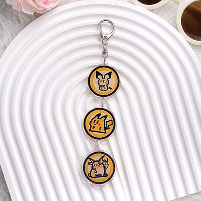 Pokémon Characters Pikachu Bulbasaur Jigglypuff Acrylic Keychain Bag Charms Accessories Backpack Pendant Key Holder Friend Gifts