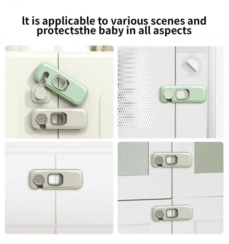 1/2 PCS Child Safety Cabinet Lock Security Protection Home Refrigerator Safety Buckle Baby Anti-Pinch Hand Drawer Door Locks