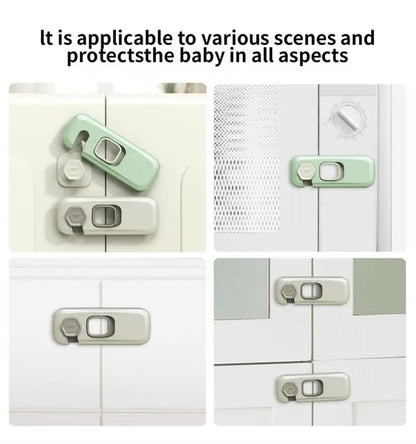 1/2 PCS Child Safety Cabinet Lock Security Protection Home Refrigerator Safety Buckle Baby Anti-Pinch Hand Drawer Door Locks