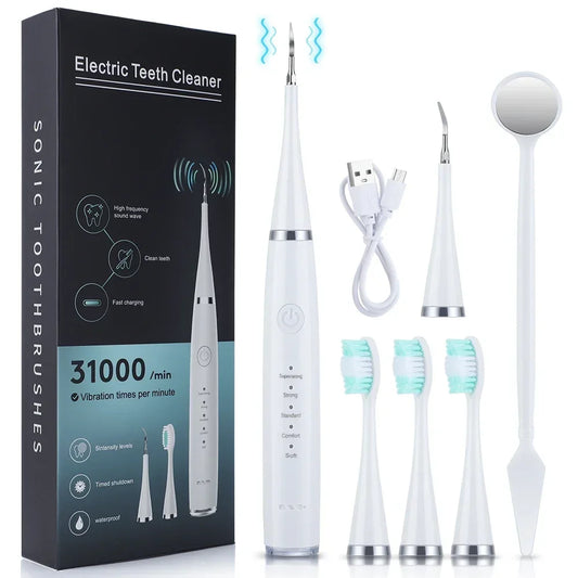 Ultrasonic scaler for teeth cleaning tartar removal plaque removal rechargeable teeth whitening oral care and dental cleaner