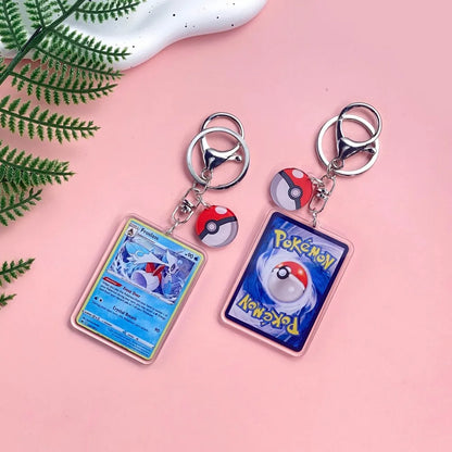 1/43Pcs Pokémon Pikachu Bulbasaur Gold Saint Acrylic Keychain Backpack Pendant Bag Charms Accessories Decoration Holiday Gifts