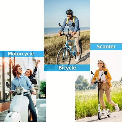 1PCS Bike Mirror Bike Handlebar Rearview Mirror Rotatable And Adjustable Wide Angle Rear View Shockproof Convex Mirror Universal