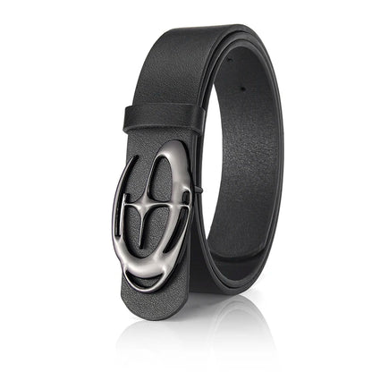 Fashion And Creative Geometric Alloy Pin Buckle Belt Simple Men's Casual Belt Individual Men's Birthday Gift Wholesale