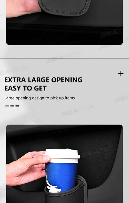 SEAMETAL Universal Car Door Cup Holder Box Back Clip Design Drink Rack Storage Bin Car Seat Back Water Cup Box Organizer Pocket