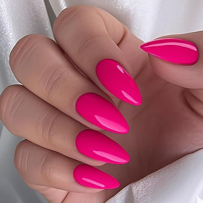 120Pcs Wine Red Almond Press On Nails Full Coverage Fake Nail Tip False Fingertips for Dating/Party Women Manicure Extension Tip