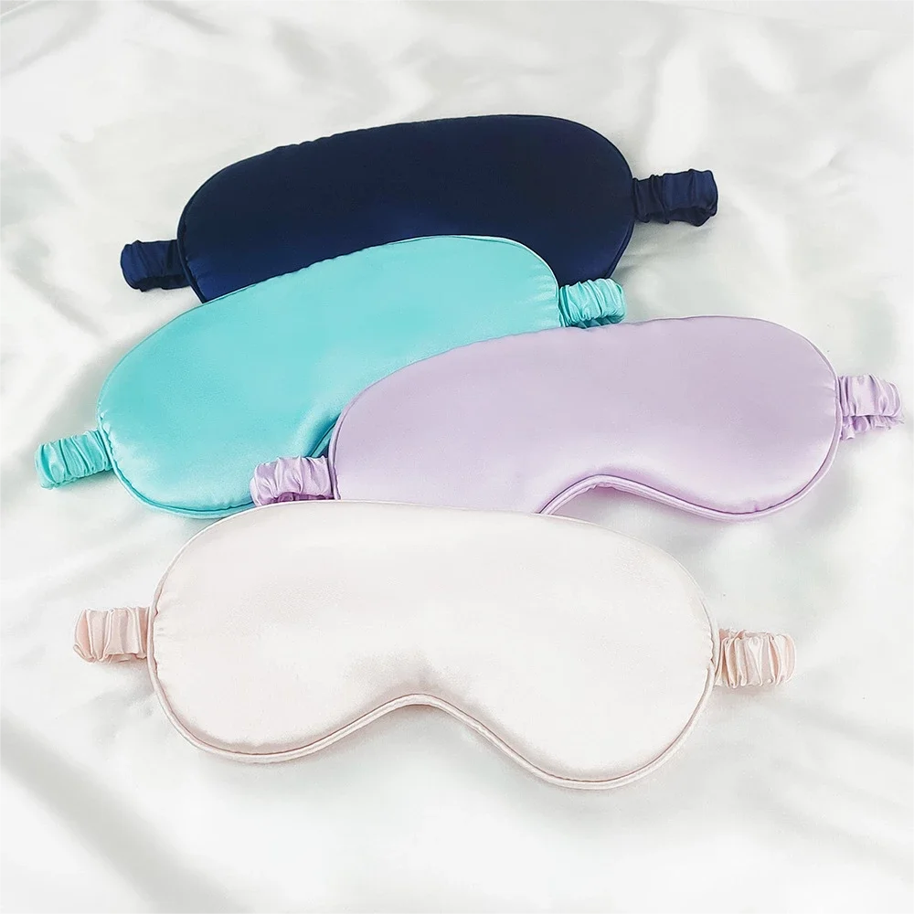 Soft Silk Sleep Mask Eye Masks Coversfor Sleep 100% Blackout Zero Eye Pressure Blindfold with Adjustable Strap Mask Eye Patch