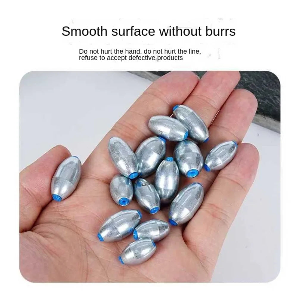 20pcs Fishing Alloy carbon steel material Sinkers Big Hollow Lure Weights Fishing Tackle3g/4g/5g/6g/7g/8g/9g/10g