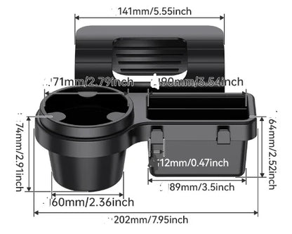 Car Cup Stand Phone Holder Mount Tray Side Door Window Storage Barrel Pocket Hanging Storage Rack with Auto Interior Accessories