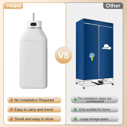 Portable Clothes Dryer Folded Electric Clothing Dryer Multifunctional Intelligent Timed Warm Laundry Dryer with Remote Control