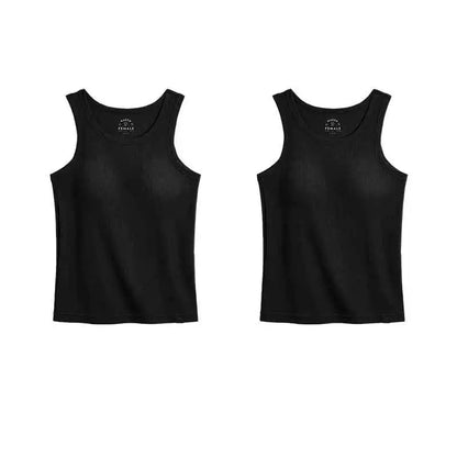 Maden Summer Sleeveless Knitted Tank Tops for Women Solid Color Casual Sports Vest Slim Fit Female Outer Wear Tops