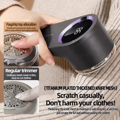 HOMEFISH LED Digital Electric Lint Remover USB Rechargeable Fabric Shaver for Sweater Clothing Pellet Fluff Remover Dropshipping
