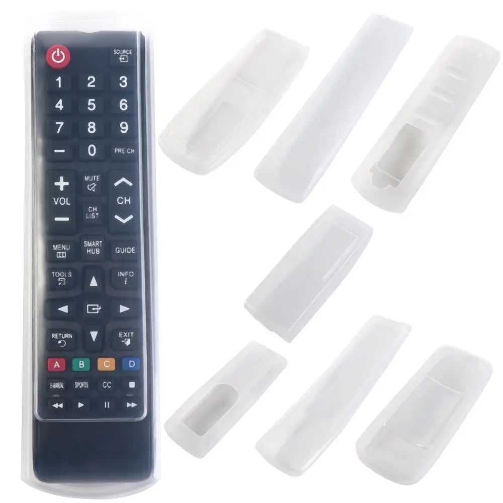 1PC Silicone TV Air Condition Remote Control Protective Case Transparent Waterproof Dust-proof Storage Bag