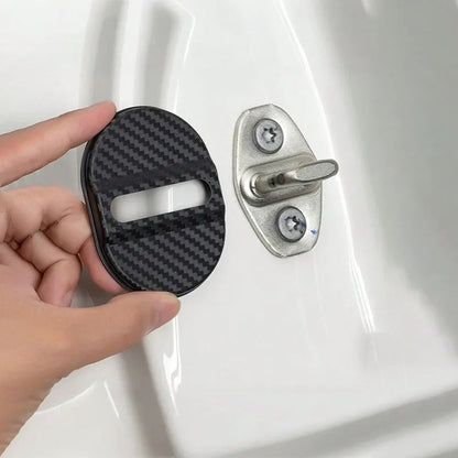 4Pcs Universal Door Lock Covers, Shock-Absorbing Noise-Reducing Waterproof Protector, Easy Stick-on for Sedan SUV