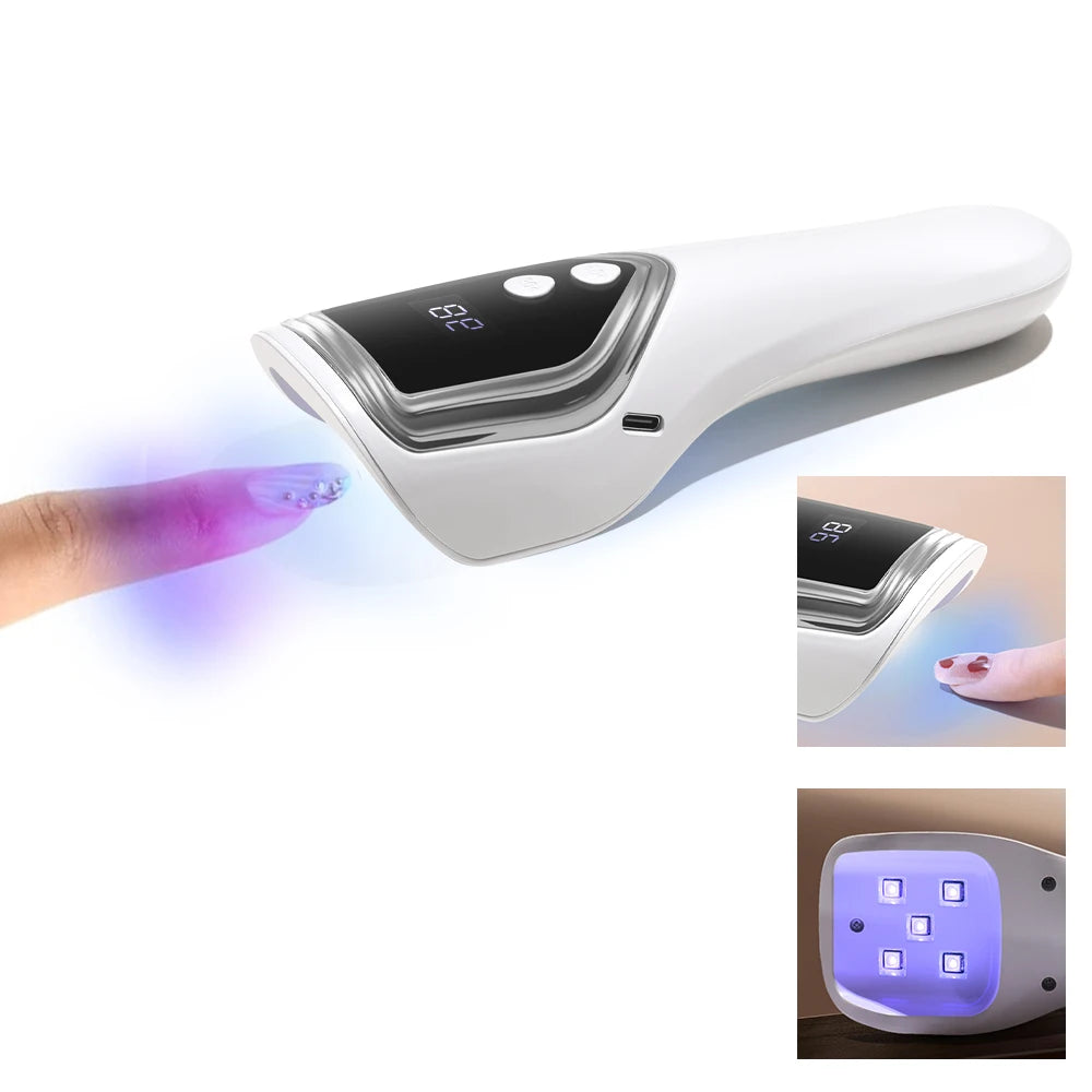 LINMANDA Handheld UV LED Nail Lamp USB Rechargeable Mini Manicure Lamp Nail Dryer With 5 Lamp Beads Quick Drying Gel Nail Polish