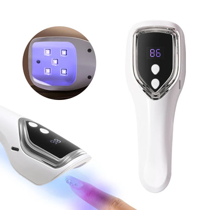 LINMANDA Handheld UV LED Nail Lamp USB Rechargeable Mini Manicure Lamp Nail Dryer With 5 Lamp Beads Quick Drying Gel Nail Polish