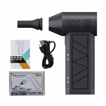 130000 RPM  Fan Electric Air Blower Brushless Motor High-Speed Violent Fan 52m/s Overheat Protection 4000mAh Battery
