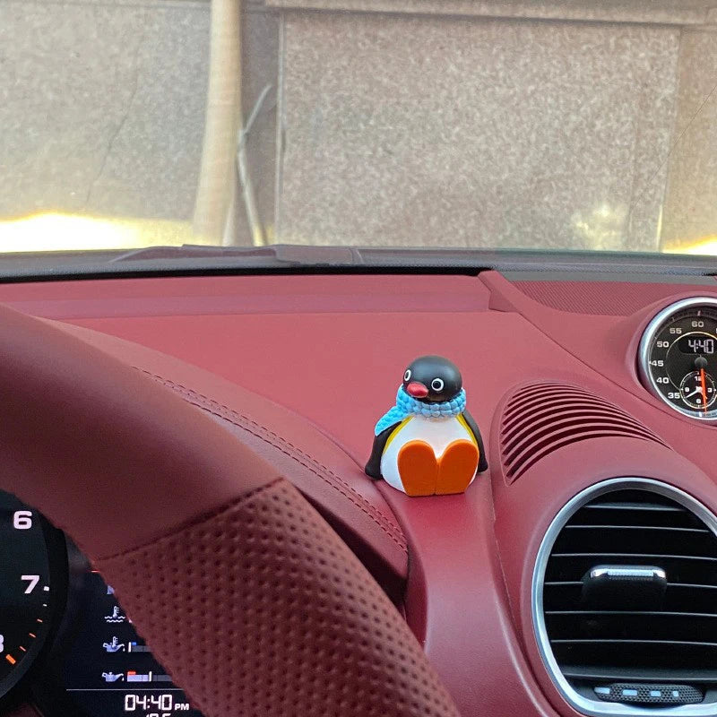 New 1 Piece Window Edge Car Interior Decoration Center Console Accessories 6CM Kawaii Penguin Doll Desktop Ornament