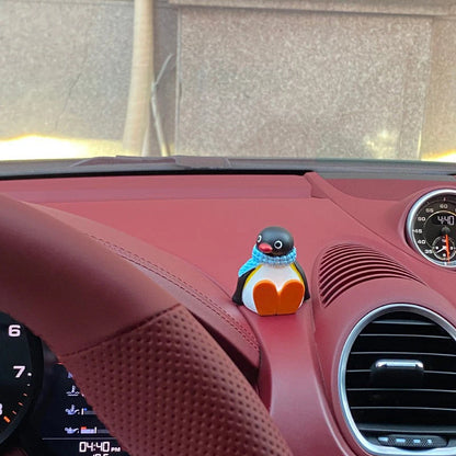 New 1 Piece Window Edge Car Interior Decoration Center Console Accessories 6CM Kawaii Penguin Doll Desktop Ornament