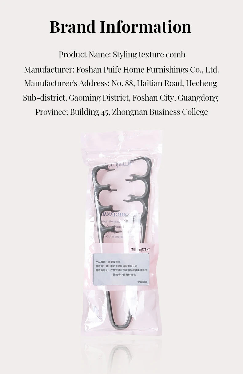 1pcs Professional Volumizing Hair Comb for Fluffy Texture Styling Wide Tooth Detangling for Salon Home Use Styling Accessories