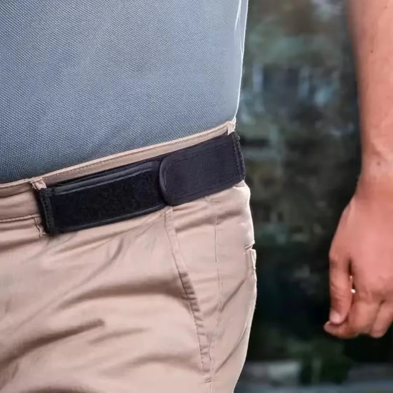 1/2Pcs Unisex No-Buckle Elastic Belt With Adjustable Invisible Elastic Belt For Casual and Versatile Use, Convenient Velcro Belt