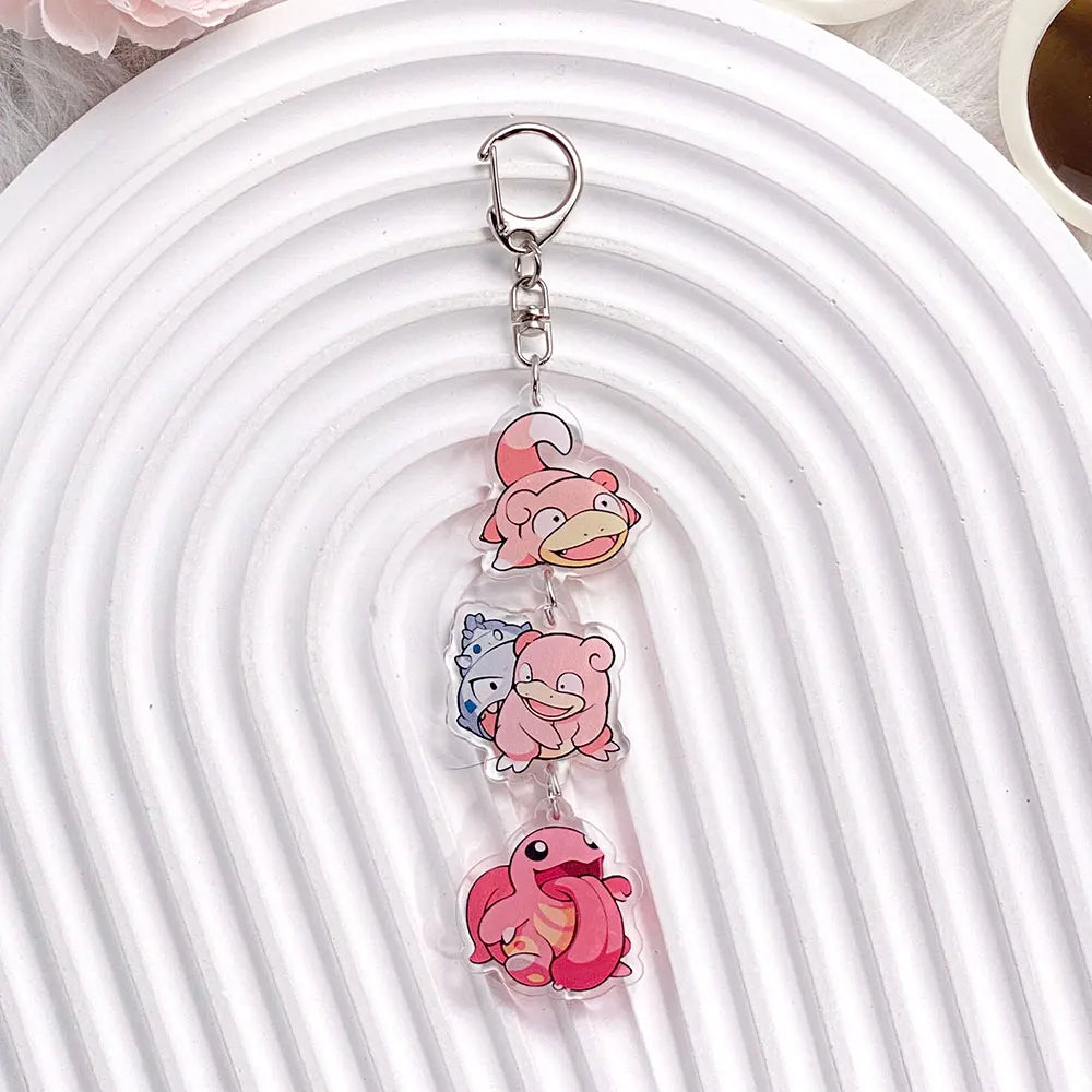 Pokémon Characters Pikachu Bulbasaur Jigglypuff Acrylic Keychain Bag Charms Accessories Backpack Pendant Key Holder Friend Gifts