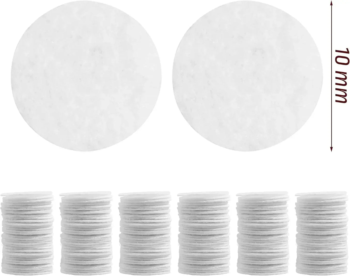 100PCS Microdermabrasion Cotton Filters Replacement 10mm For Face Care & Blackhead Removal Facial Vacuum Filters Accessories