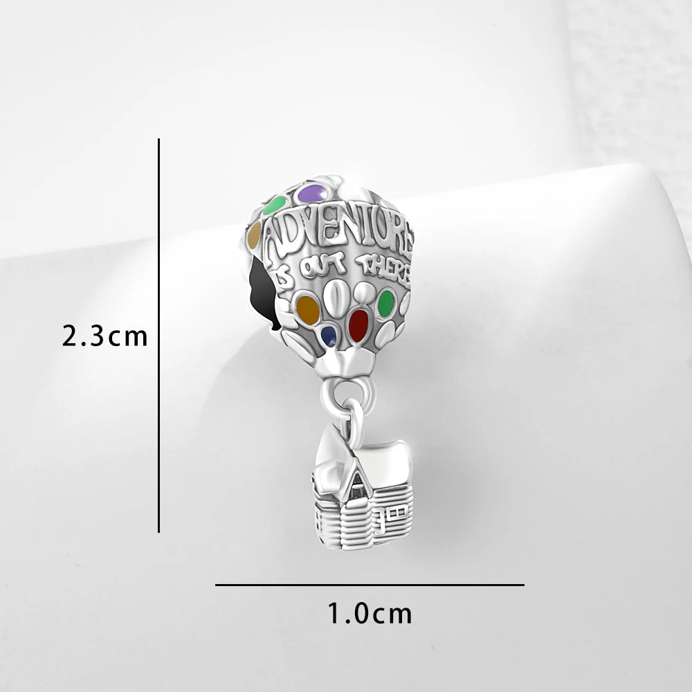 Hot Sell MINISO Disney 925 Sterling Silver Animals Mobilization Charms Beads Hot Original Bracelet DIY Jewelry Women Pendant