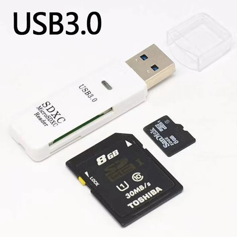 USB3.0/2.0 Micro SD Card Reader,5Gbps 2-in-1 SD Card Reader to USB Adapter,for SDXC, SDHC,MMC,Micro SDXC,Micro SD,Micro SDHC