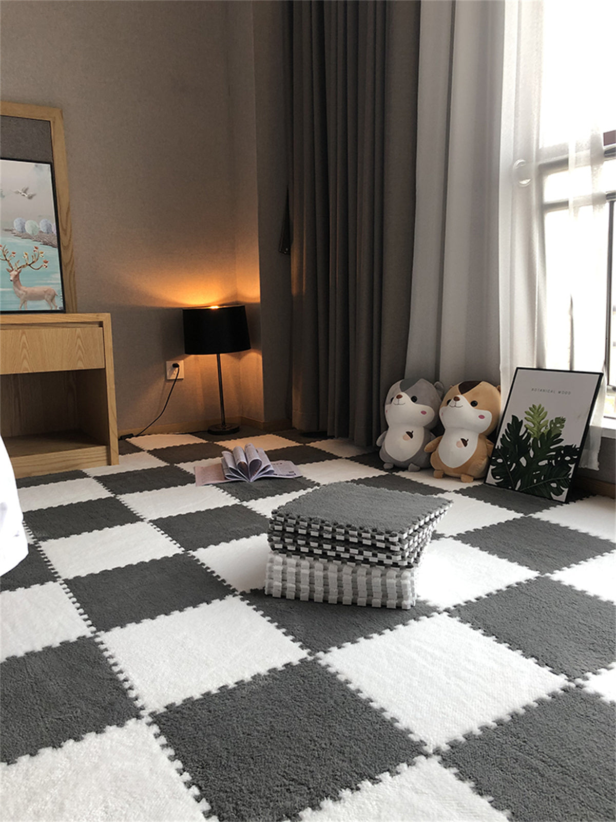 Soft Plush  Baby Play Mat EVA Foam Children's Carpet Interlocking Exercise Tiles Floor Carpet And Rug for Kids Pad 30*30 CM