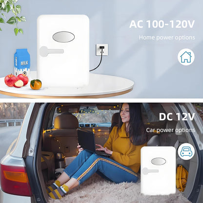 4L Mini Beauty Fridge for Skincare Car & Home Dual Use Cooling Heating Makeup Refrigerator Travel Cosmetic Face Cream Fridge
