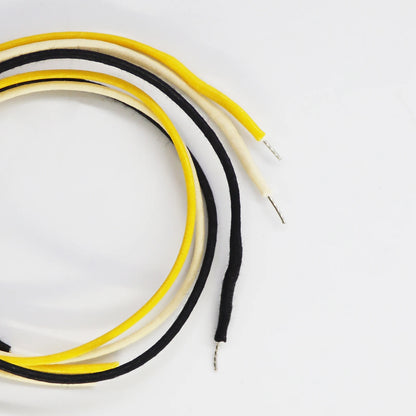 Cloth-covered Waxed Vintage-style Pushback Guitar Wire (white/black/yellow)Pushback Wire for Electric Guitar Upgrade,22 AWG wire
