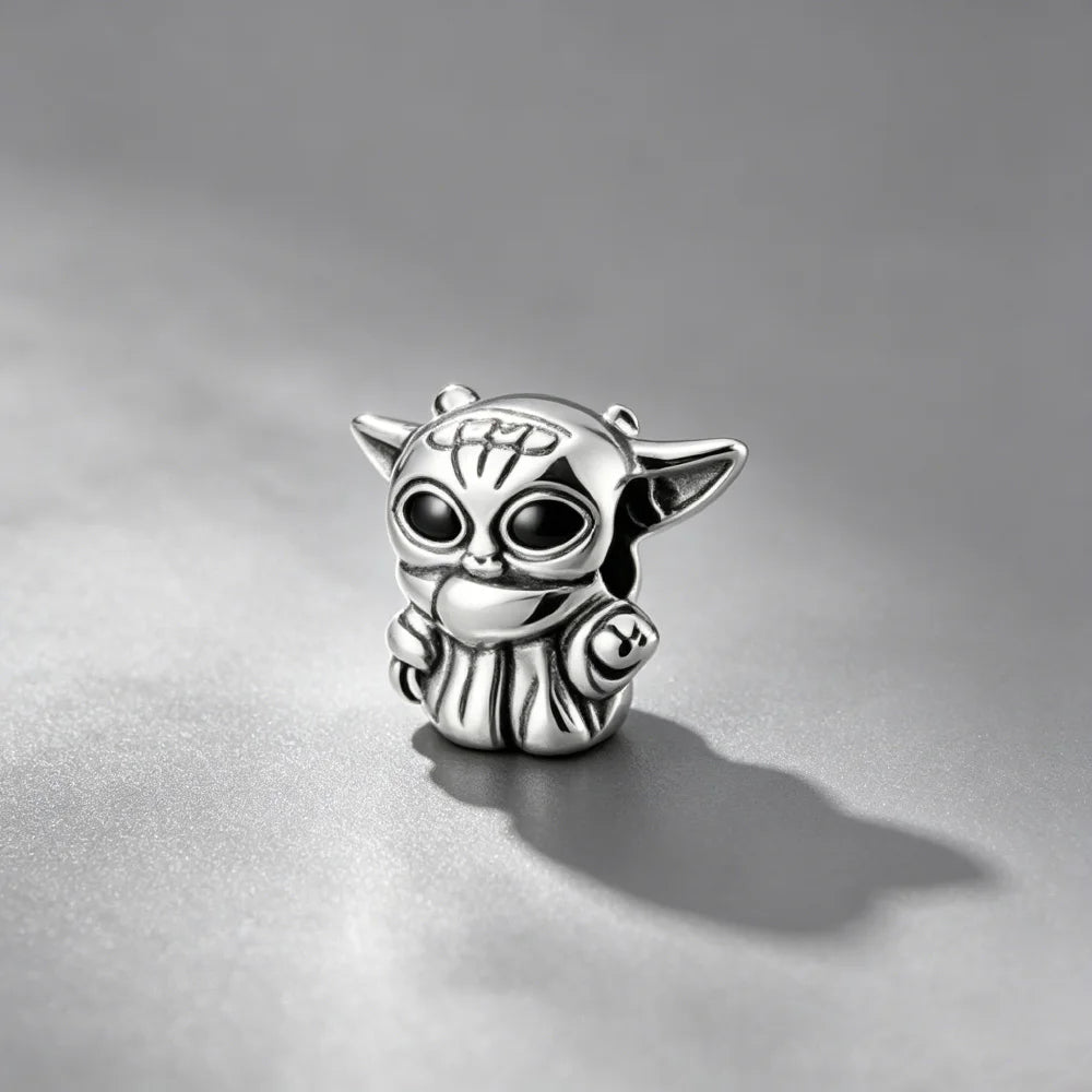 Disney 2026 Charms for Bracelet 925 Sterling Silver Darth Vader Grogu Beads Pendant DIY Jewelry Making Gift for Women Men Fans