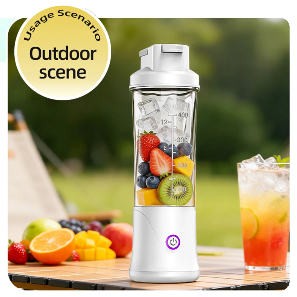 6 Blades Electric Juicer Cup 2 Cups For Travel Portable Juicer Mixer Usb Charge Fresh Fruit Juice Personal Blender Smoothie