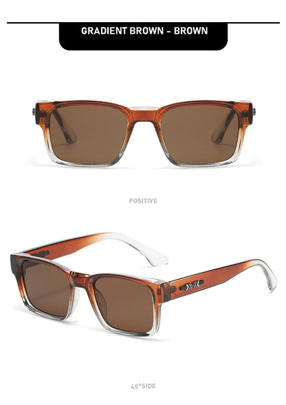Light Luxury Square Sunglasses Minimalist Design Elegant Unisex Uv400 Protection Sun Glasses 9017